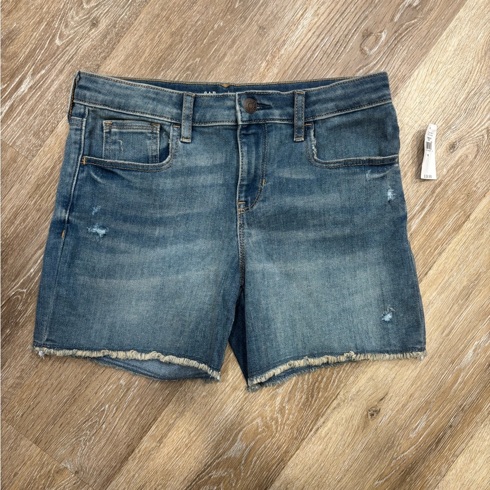 Gap Frayed Denim Blue Shorts Girls size 16